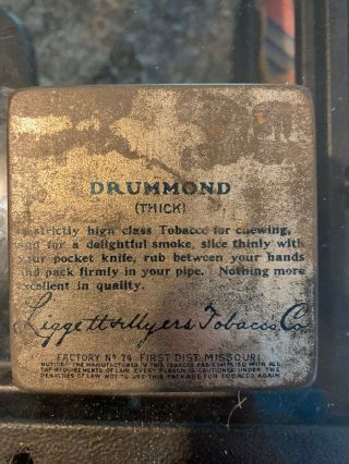 Very old Vintage Drummond Tobacco tin 2
