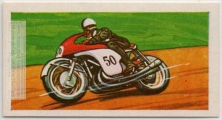 1958 Mv Agusta Grand Prix Races 393 Cc.  Motorcycle Vintage Trade Card