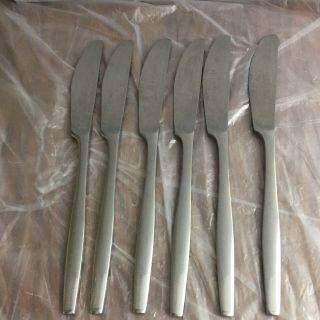 6 Dansk Finland Variation V Dinner Knives Mid Century Modern Stainless Steel