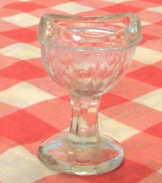 Vintage Clear Glass Eye Wash Cup Marked With G On Bottom 2.  5 " Tall