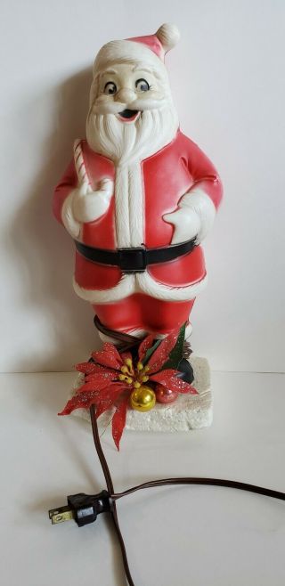 Vintage Early Blow Mold Lighted Santa