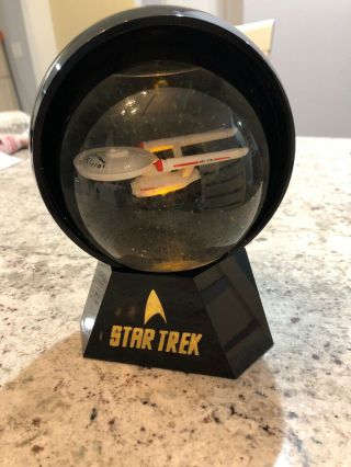 Star Trek U.  S.  S.  Enterprise Ncc 1701 - D Lighted Musical Star Globe
