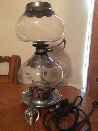 1930s Vtg 1940s Art Deco Vacuum Coffee Pot Pyrex Glass Silex Complete