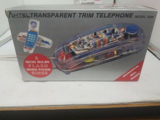 Vintage Amtel Transparent Telephone Model 1508