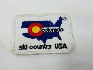 Colorado Ski Country Usa Vintage Novelty Skiing Ski Patch Souvenir Travel Humor