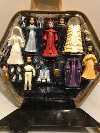 Disney Star Wars STAR TOURS Queen Amidala Fashion Doll Set Complete Polly Pocket 7