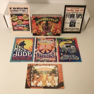 Woodstock Generation Over - Sized Card Set Of Vintage 60s/70s R&r Music Posters
