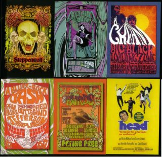 WOODSTOCK GENERATION OVER - SIZED Card Set of VINTAGE 60s/70s R&R MUSIC POSTERS 2
