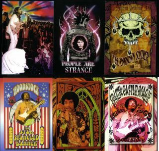WOODSTOCK GENERATION OVER - SIZED Card Set of VINTAGE 60s/70s R&R MUSIC POSTERS 5