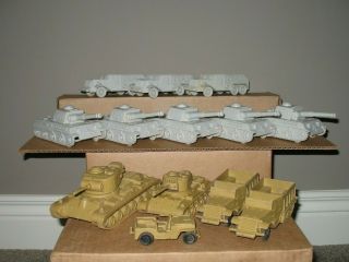 Marx Toy German And Us Tanks And Trucks Plus