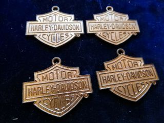 4 Vintage Harley Davidson Motor Cycles Metal Pendants Licensed Phoenix By Harley