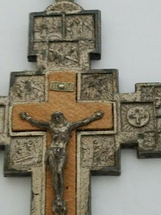 Antique Catholic Crucifix Pendant With Pope Piux VII Rome 2