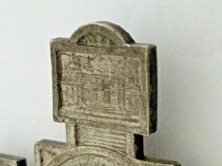 Antique Catholic Crucifix Pendant With Pope Piux VII Rome 8