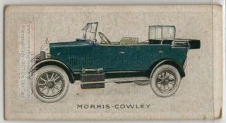 C1923 Morris - Cowley 11.  9 H.  P.  Standard Model 2 Seat Motor Car 1923 Trade Ad Card