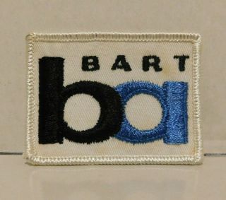 " Bart " Bay Area Rapid Transit Cloth Patch