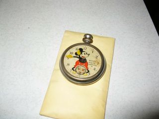Disney 1934 " Mickey Mouse Pocket Watch " By Ingersoll Parts