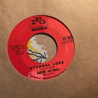 45 Rpm Darlene And Darla Ipg 1005 Eternal Love / In Your Imagination Teen Vg,