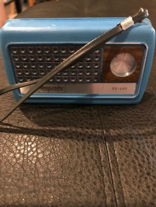 Vintage Rhapsody Solid State Am Pocket Model Ry - 649 Transistor Radio.