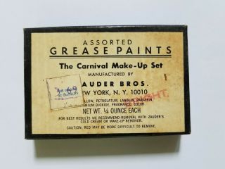Zauder Bros.  The Carnival Make - Up Set Grease Paints York Vintage