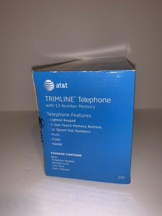 . AT&T Trimline White Telephone Push Button Corded Desk or Wall Mount 3