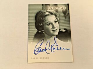 The Twilight Zone Rod Serling Edition Carol Rossen Auto Autograph A - 166