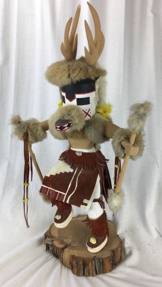 Navajo Hand Carved Dancer Kachina Deer Doll Figurine Native American Indian