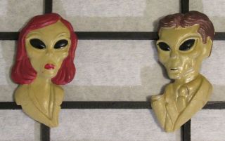 X - Files Aliens Magnets (2) / Mulder And Scully As 