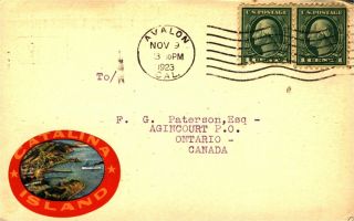 6XAD Laurence Mott Catalina Island,  California 1923 Vintage Ham Radio QSL Card 2