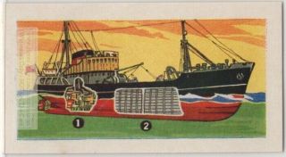 Modern Lowestoft Diesel Fishing Trawler Ship Vintage Trade Ad Card
