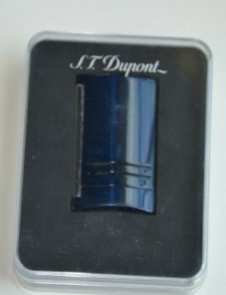 S.  T.  Dupont Slim 7 Lighter,  Dark Blue Lacquer Piezo