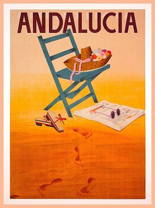 Andalucia Spain Europe Vintage Travel Advertisement Art Poster Print