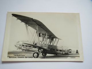 Rare 1930s Horatius Imperial Airways London Air - Line Aviation Postcard