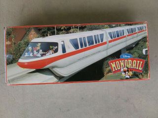 Walt Disney World Monorail Rare Red Stripe Play Train Set W/original Box