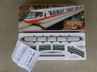 Walt Disney World Monorail Rare Red Stripe Play Train Set w/Original Box 2