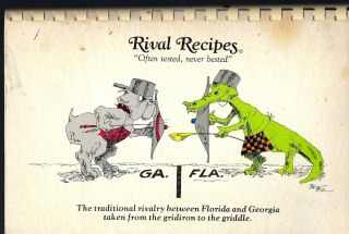 Florida Gators Georgia Bulldogs Football Teams Rival Recipes 1982 Cookbook Fl Ga