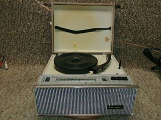 Vintage Rare Fujiya Portable Transistor Radio Phonograph For Repair Or Parts