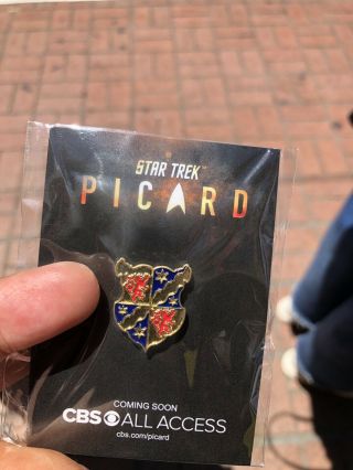 Sdcc 2019 Star Trek: Picard Exclusive Picard Family Crest Pin