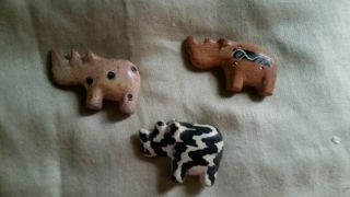 Soap Stone Set Of 3 Rhinos Hand Carved From Kenya