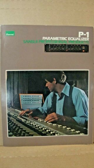 1970s Sansui P - 1 Parametric Equalizer Booklet With Specs