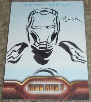 Iron Man 2 Movie Artist Sketch Card David Mack Art Marvel Comics 2010