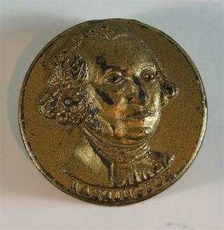 1920s George Washington Figural Bust Pencil Sharpener - Made In Germany