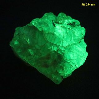 bb: Hyalite Opal - Glassy Orange from Mexico,  Bright Green Fluorescent 5