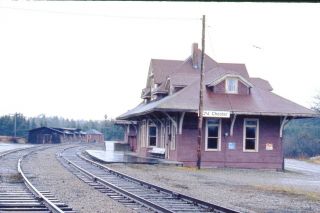 Slide Canadian National Rwy Station Scene Chester,  N.  S.  1975