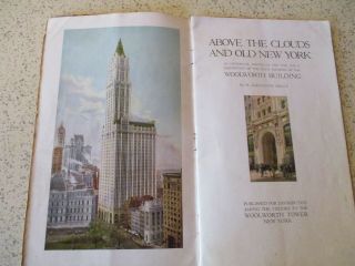 1913 Booklet,  " Above The Clouds & Old York ",  Woolworth Building Tour Guide