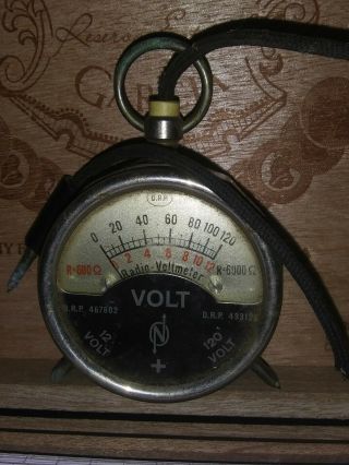 Vintage 1930 Radio - Voltmeter D.  P.  R (deutsche Reich Patent) Bavaria 0 - 20v - 0 - 120v