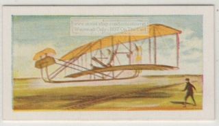 1903 Wright Brothers First Aeroplane Flight Kitty Hawk Vintage Ad Trade Card