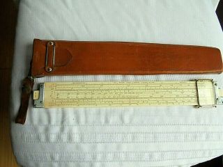 Vtg 1947 Keuffel & Esser K&e Log Log Duplex Decitrig Slide Rule W/ Leather Case