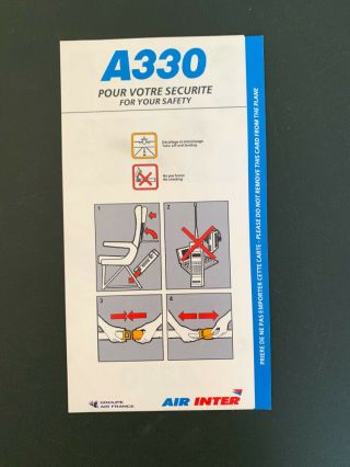 Safety Card Air Inter Air France A330
