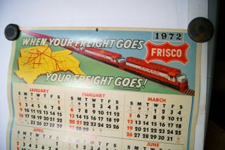 1972 Frisco Calendar,  26 X 20 ", .