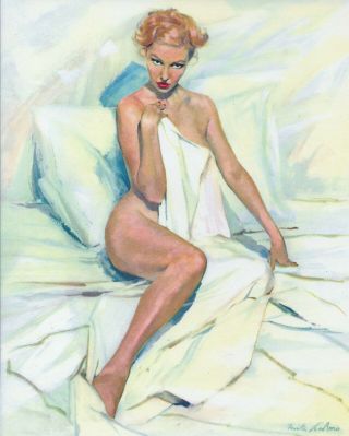1960s Pin Up Girl Lithograph By Ludlow Vicki 575